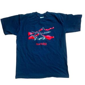 Vintage 90s - Single Stitch Sea World San Diego Short Sleeve T-Shirt Black - XL